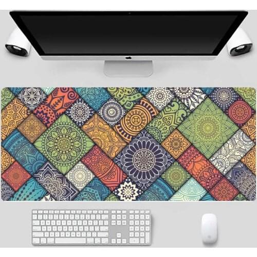 Mandala Natural colorful Rubber Artistic symmetry Gaming mousepad Desk Mat X XL XXL Non-slip Cushion Thickness 2 3 5 mm
