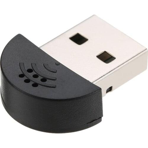 Mini Microphone Mic Audio Adapter USB 2.0 Driver Free for Laptop Desktop PC - Skype / MSN / VOIP / Voice Recognition Software