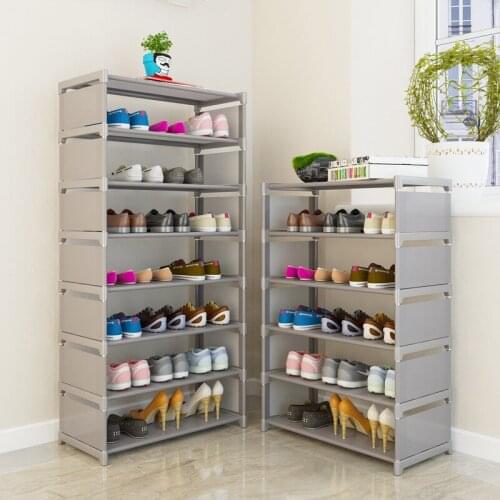 Multi-layer Shoe Rack DIY Simple Assembled Shoe Organizer Shelf Home Dorm Furniture Storage Closet Standing Dustproof Cabinets