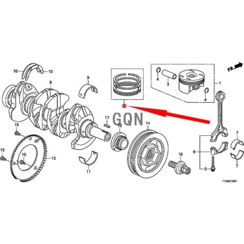 Piston ring Hon daA CCO RD-2013 Piston ring engine piston ring tie rod top rice powder ring camshaft size controller