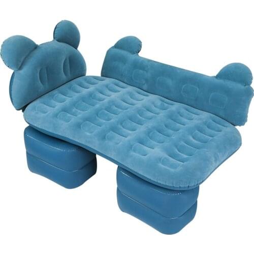 Car Travel Bed Air Mattress Inflatable Sofa Lounger Chair Auto Rear Sleeping Mat Back Seat Beds Air Cushion Camping Couch