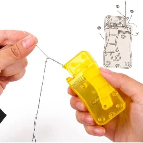 Push Type Threader Automatic Needle Threader Manual Sewing Needle Device Pin Threading Machine Household Sewing Accessories