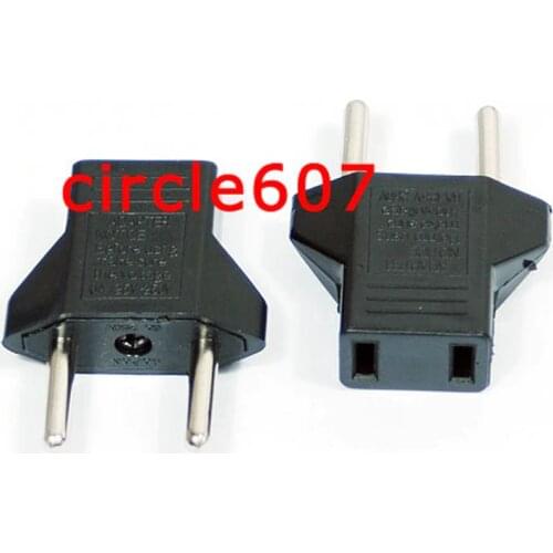 2021 New US Europe AC Wall Socket Plug US to EU Power Converter Adapter 1Pc