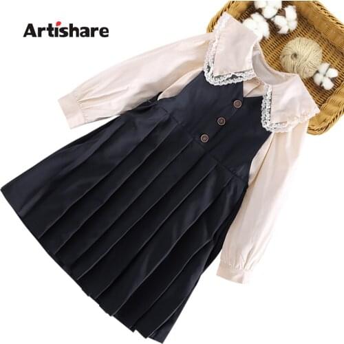Girls Clothes Blouse + Dress Clothes For Girls Casual Style Outfits For Girls Spring Autumn Childrens Clothing 6 8 10 12 14