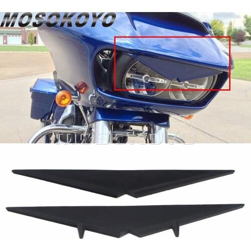 For Harley 2015-2021 FLTRX Headlight Front Lamp Eyebrow Eyelid Sticker Visor Trim for Road Glide Ultra Limited Special FLTRUSE