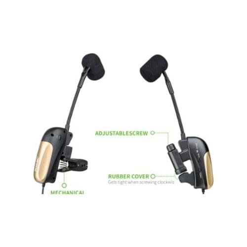 Saxophone Microphone Professional Dual Channel Wind Instrument Saxophone Wireless Microphone System MINI Portable Player Sets 2"