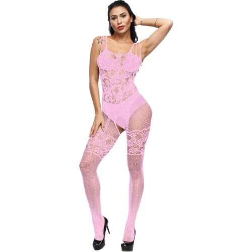 Multicolor Fetish Sexy fishnet Body Stockings Supender Bodysuit Erotic lingerie Costumes all-in-one open crotch Tight for women