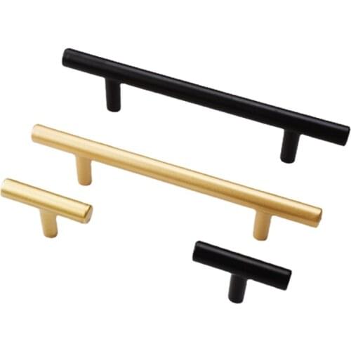Handles for Furniture Gold Aluminum Alloy Handle Modern Cabinet Wardrobe Shoe Cabinet Hardware Single Hole Drawer Door Knobs