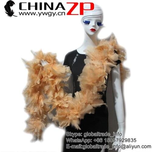 Specialized feathers Supplier CHINAZP Feathers Pretty Soft Peach Dyeing Turkey Flat Boa 150Grams Carnival Headdress