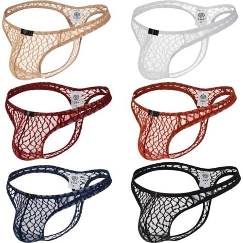 Mens thong sexy new transparent lace breathable underwear temptation gay clothing alternative youth favorite