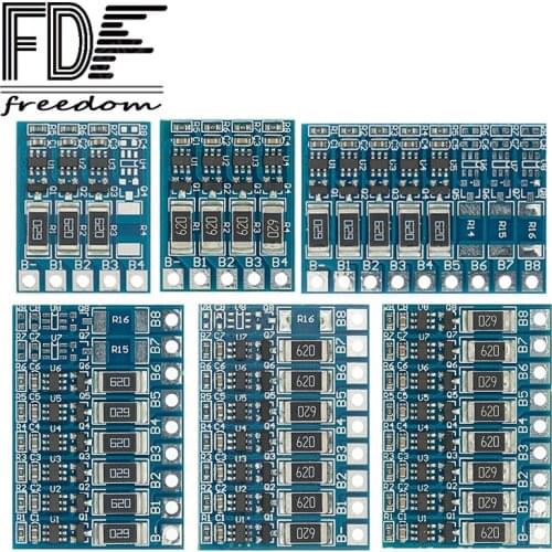 3S 4S 5S 6S 7S 8S 4.2v Balance Function Protection Board 66mA Li-ion Lipo Battery Lithium 18650 Batteries Balanced Module