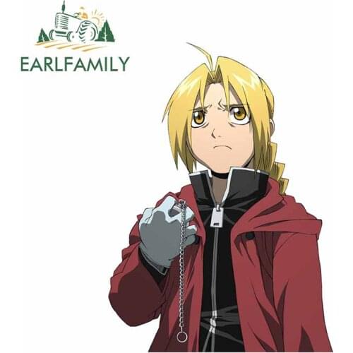 EARLFAMILY 13cm x 9.4cm for Edward Elric Fullmetal Alchemist Creative Car Sticker Waterproof Graffiti Stickers Waterproof Decal