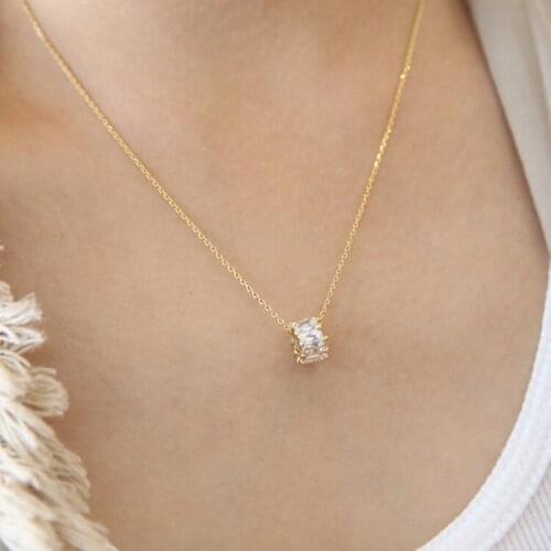 New 925 Sterling Silver Round Necklaces Pendant Fashion Sterling Silver Jewelry Statement for Women Bijoux