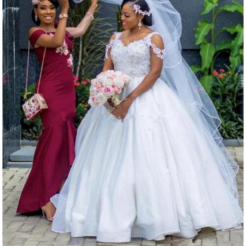 2021 Arabic Dubai Bride dress Ball Gown Vintage lace Wedding Dress For Nigerian Bride Bridal Gowns wedding gown Vestios De Novia