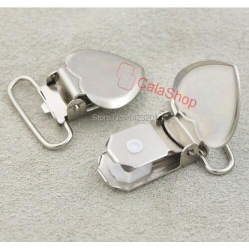 1" 25mm 50 pcs / Lot Heart Love face Suspender Mitten Clips for Webbing Belt Snap F223F3 Free Shipping