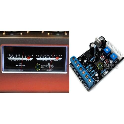 1set (Meter + Drive) Audio Amplifier VU Meter DB Level Header Indicator Peak DB Table With Backlight