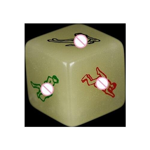1PCS Night Lights Love Sexy Dice Funny Game Flirting ToysDrink Glow Erotic Craps Sex Dice Set for Couples Game Sexy Dice