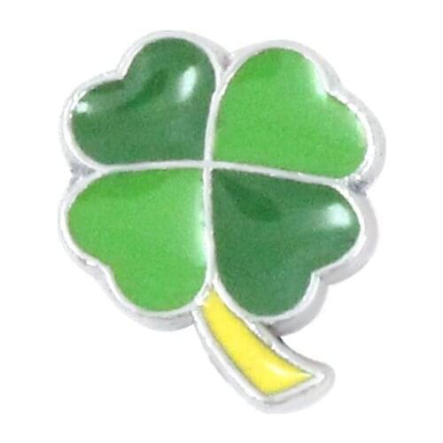 10pcs/lot Internal Dia 8mm Clover Slide Charm DIY Accessories fit 8mm wide belt pet collar