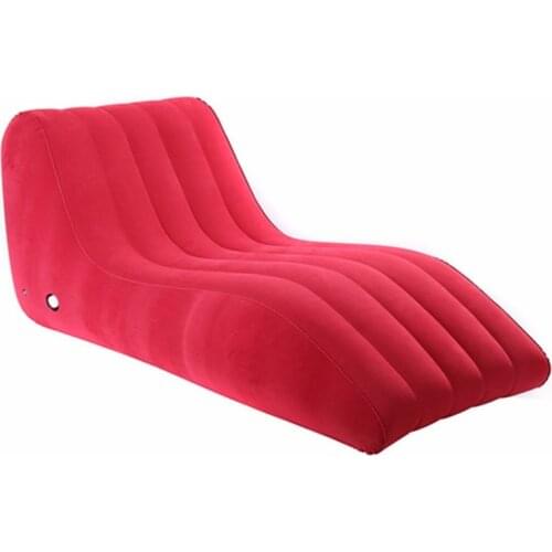 155*89*65CM Inflatable Chaise Lounge Sex Love Sofa Beach Chairs Bearing 150KG Flocking Sexo Bed Comfort Portable Lounge Chair