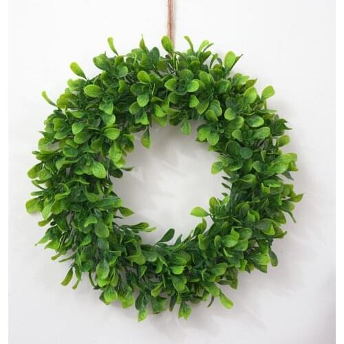 42cm Artificial Leaf Wreath Garland Holiday Party Door Hanging Pendant Decor