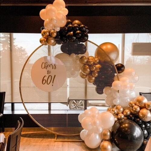 White Black Metallic Gold Balloon Garland Arch Kit Bridal Wedding Birthday Party Decoration Baby Gender Reveal Anniversary