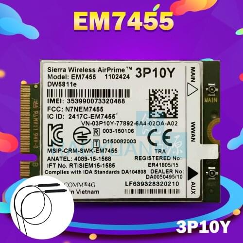 Sierra Wireless Airprime EM7455 DW5811E for DELL E7270 E7470 E7370 E5570 Wireless FDD/TDD LTE 4G Cat6 Gobi6000 WLAN CARD