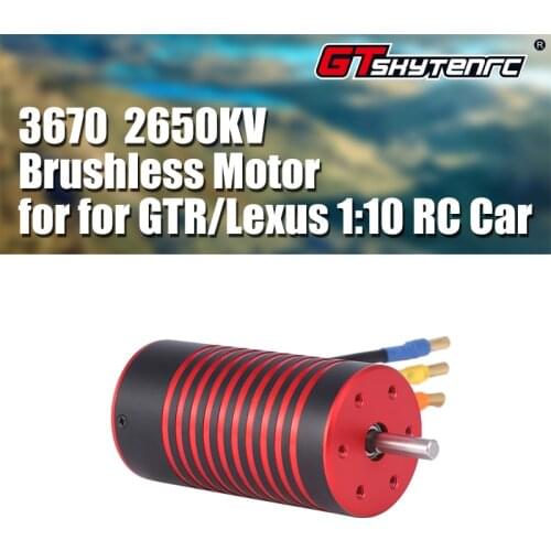 GTSKYTENRC 3670 2050KV2650KV Brushless Motor for 1:10 2S 3S 4S 1:8 RC Drift Racing Off-road Car Truck Sensorless