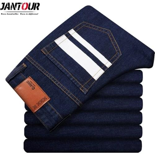 Large size 32-42 44 46 Mens Jeans Cotton Denim Wide Leg Pants Baggy Streetwear Korean Style Trousers Blue fat Jeans For Men