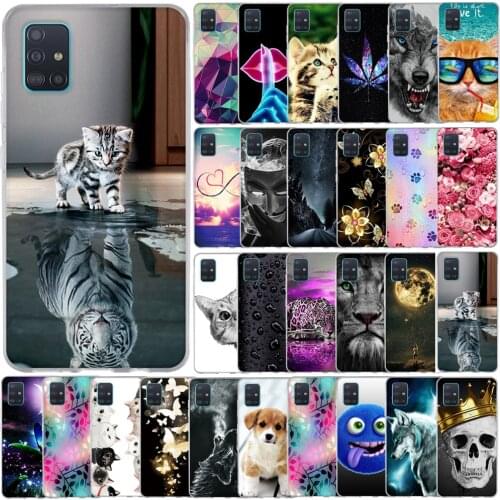 For Samsung Galaxy A51 Case 2019 Fashion silicone Soft TPU Back Cover For Samsung A51 A 51 Phone Cases Galaxy A51 Cover Bumper