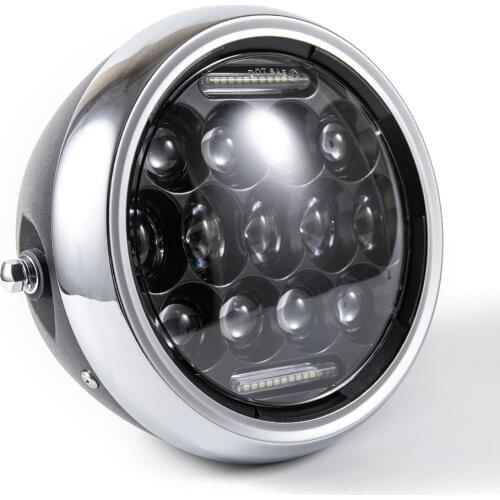 Emark Motorcycle LED Headlight High Low Beam DRL Daytime Running Light 12V for Harley FLD Touring Softail Chopper Bobber