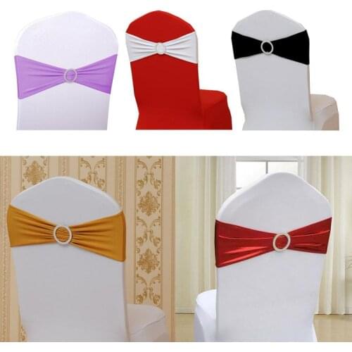 10/50pcs Chair Bow Tie With High Quality Chair Window Frame Wedding Chair Knot Cover Decoration Belt Wedding Party Wholesale
