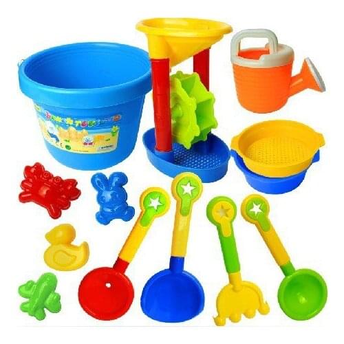 Toys & Hobbies Classic Toys Bath Toy Children beach toys set plastic Digging sand toys beach toy set wholesale piasek kinetyczny