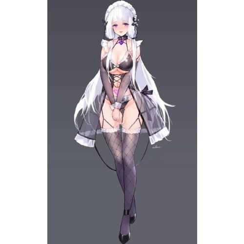 Custom size/made Azur Lane Cosplay Fan art Illustrious Maid Cosplay Costume sexy maid female