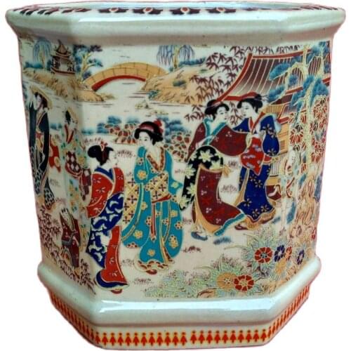 The collection of ceramics six ancient ladies maid angle pen brushpot stationery stationery ornaments