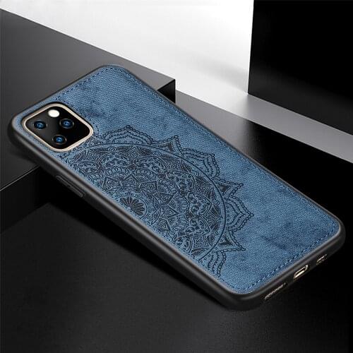 Magnetic Cotton Fabric Cloth Phone Case For iPhone 12 Pro 11 Pro Max XR XS Max X 7 8 Plus 12Mini 12Pro Max Soft TPU Bumper Cover