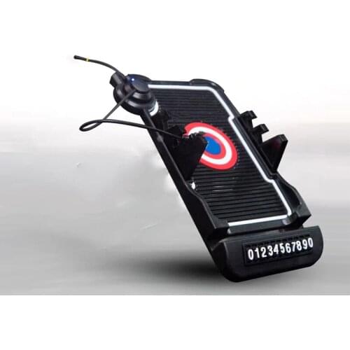 Mobile Phone Holder With Charging Line Mobile Phone Stand Temporary Parking Number Navigation Stand Non Slip Mat Stand Car