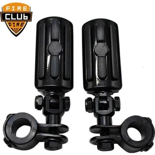 Motorcycle 32mm 25mm 1-1/4" Footpegs Highway Crash Bar Mount Clamps Foot Peg Footrest For Harley Touring Sportster For Honda