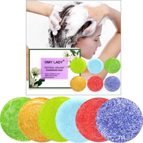 New Handmade Hair Shampoo Soap Hair Bar Soap Natural Organic Mild Formula100% Pure Plant Hair Shampoos Hair Care