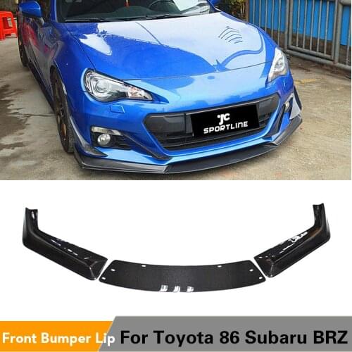 Carbon Fiber Front Bumper Lip Spoiler Splitters For Subaru BRZ 2013 - 2016 Toyota 86 2014 - 2016