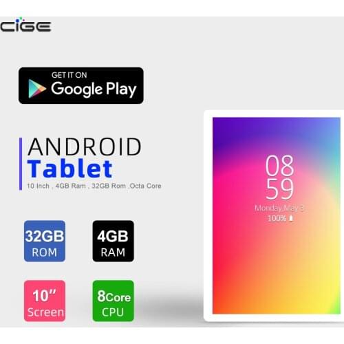 Tablet Pc 10 inch Android 9.0 Google Play 3G 4G Phone Call Tablets Bluetooth GPS Tempered Glass Octa Core 4GB+32GB WIFI
