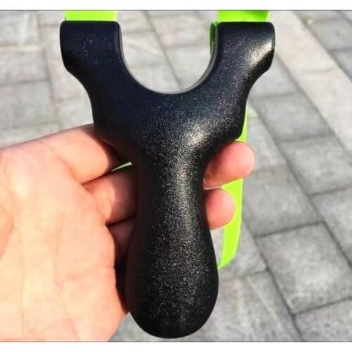Super Hard ABS Flat Leather Slingshot Black Diamond Engineering Plastic Outdoor Hunting Sports Kids Toys Catapult Slingshot