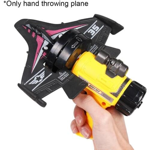 Hand Throwing Slalom Catapult Foam Airplane Children Outdoor Pistol Launcher Gliding Aircraft 2021 Hot Support Drop