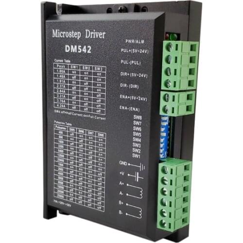 2 Phase Stepper Driver DM542 20-50VAC 1.0-4.2A for NEMA17 NEMA23 Stepper Motor Controller 42 57 Stepper Motor