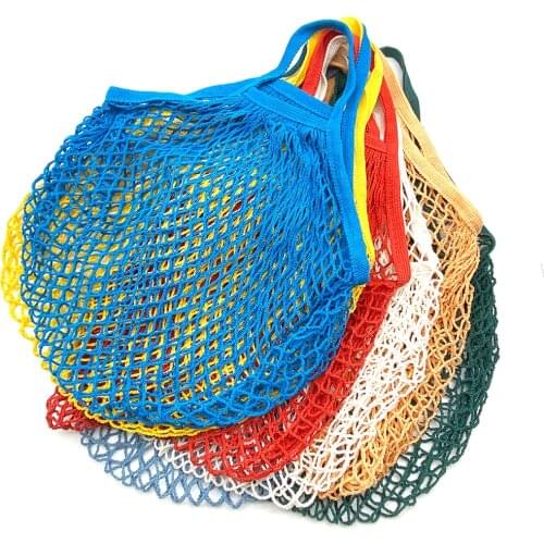 Totes Mesh Bag Cotton String Produce Shopping Turtle-bags Grocery Short Handle Net Shoulder-Bag Fruit Vegetable Reusable