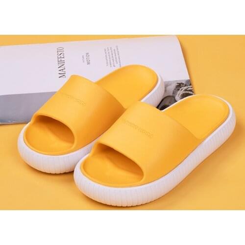 Mazefeng Indoor Summer Mens Slippers Thick Platform Women Slippers for Home Women Shoes Anti-Slip Bathroom Slipper Floor Slides