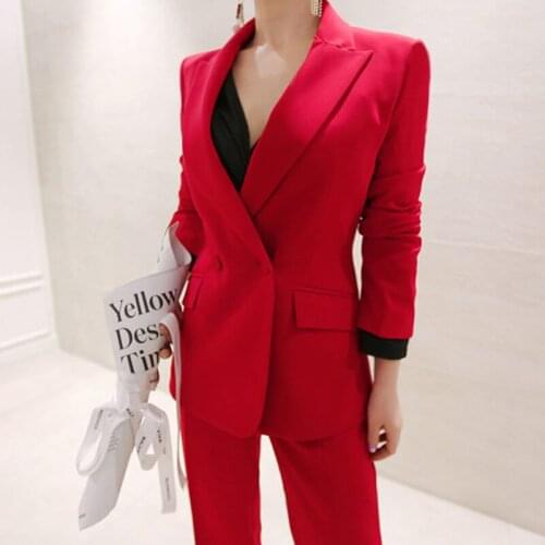 Женские брючные костюмы с пиджаком WICCON China At AliExpress
