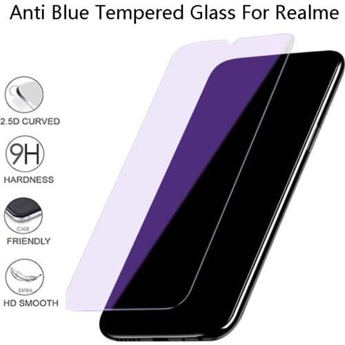 2Pcs 9H Hardness Anti-blue Light Tempered Glass For OPPO Realme X 2 Pro Screen Protector For Realme Q