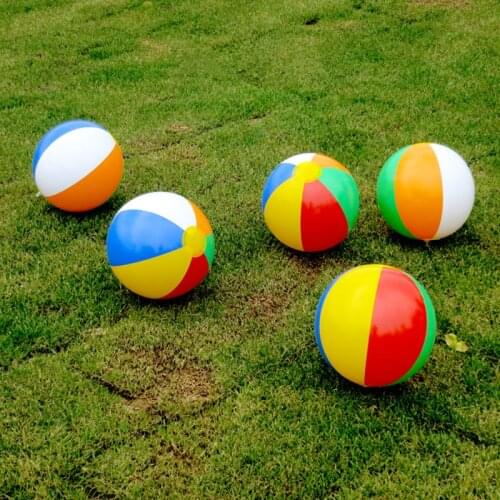 1Pcs 23cm Inflatable Ball Kids Beach Ball Balloon Water Polo Beach Toys Party Supplies