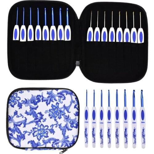 16pcs Crochet Hooks Knitting Needles Aluminum Hooks For Knitting DIY Craft Accessories Crochet Hook Needle Set Case 1.0-6.0mm