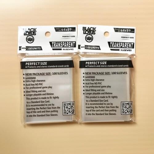 200 PCS/Lot Acid Free Transparent Perfect Fit Cards Sleeves Perfect Size Sleeve Better Than KMC for MGT/PKM/STAR REALMS 64x89mm